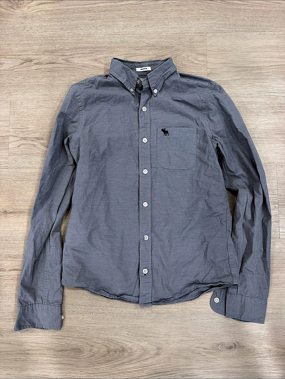 Abercrombie Muscle Boys XL Blue Button Down Shirt